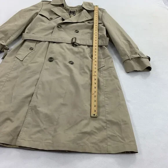 Vintage Christian Dior Monsieur Removable Wool Lining Trench Coat 38R Mens Beige - Picture 13 of 13